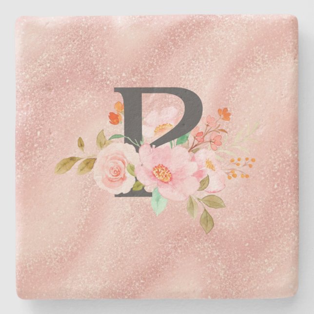 Letter P Stone Coaster (Front)