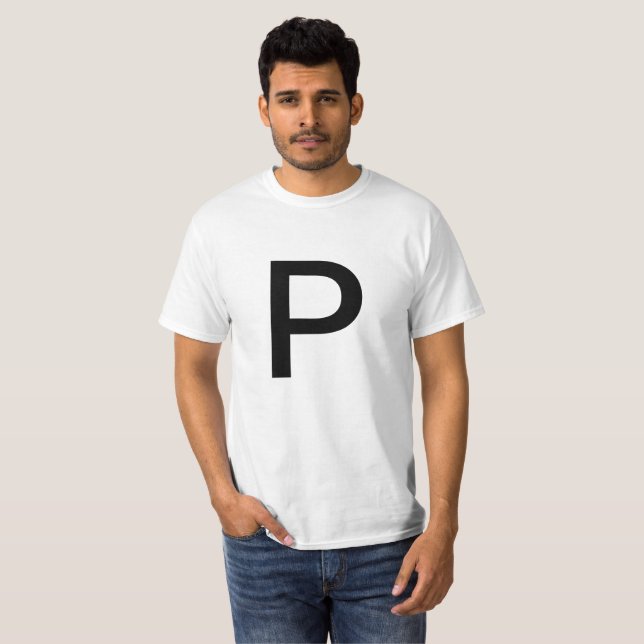 Letter P T-Shirt (Front Full)