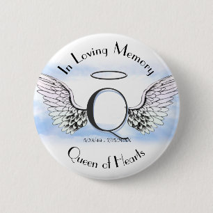 Letter Q   Add Name   Memorial 6 Cm Round Badge