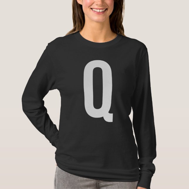 LETTER Q ALPHABET MONOGRAM INITIAL T-Shirt (Front)