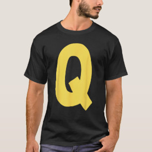 Letter Q big and bold in yellow 1 T-Shirt