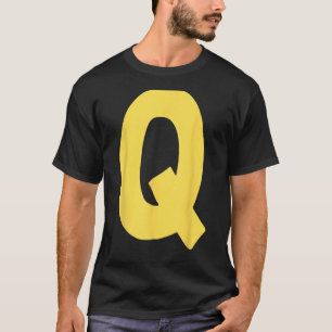 Letter Q big and bold in yellow 1 T-Shirt
