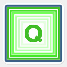 Letter Q - Blue-Green