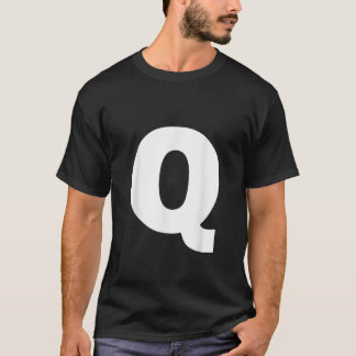 Letter Q Capital Alphabet Monogram Initial T-Shirt