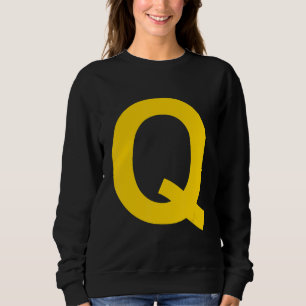 Letter Q Capital Alphabet Sweatshirt