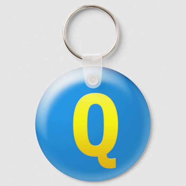 Letter Q Key Ring (Front)