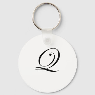 Letter Q Monogram Keychain