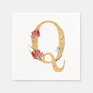 Letter q napkin