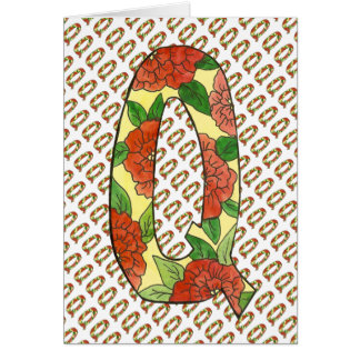 Letter Q note card