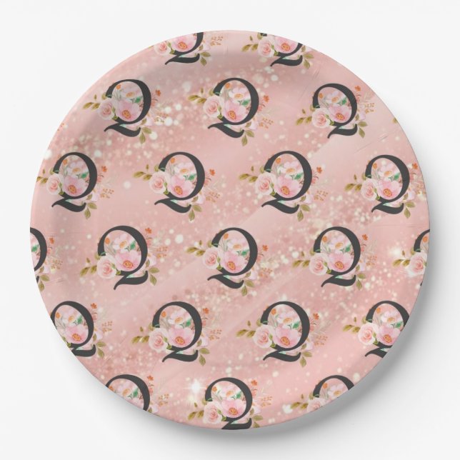 Letter Q Paper Plate (Front)