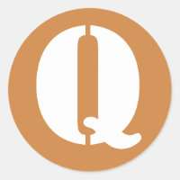 Letter Q Peru Gold Stencil Alphabet by Janz