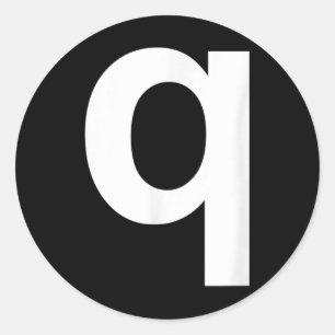 Letter Q Shirt Lower Case Alphabet Classic Round Sticker