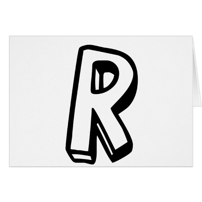 Letter R (Front Horizontal)