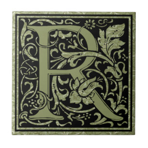 Letter R First Letter Monogram Tile