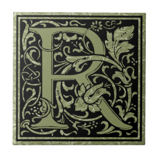 Letter R First Letter Monogram Tile
