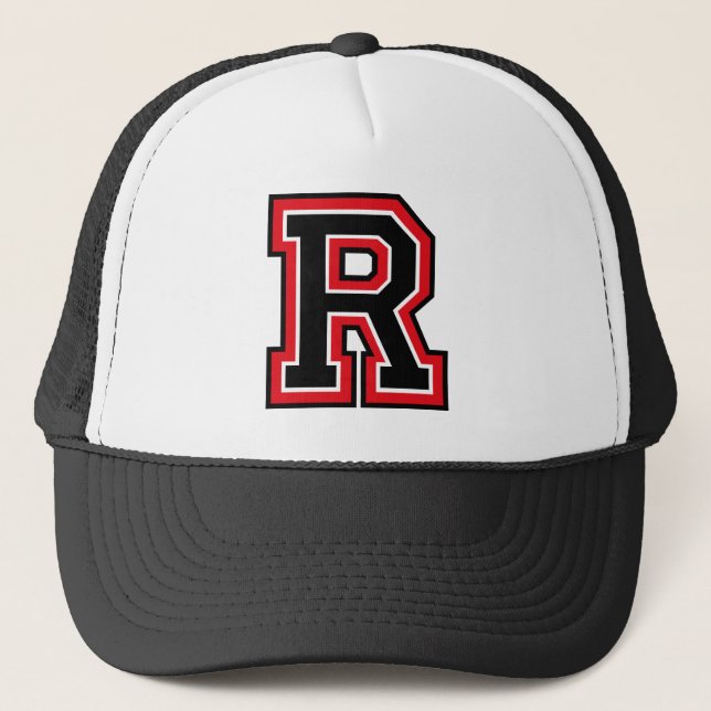 Letter "R" Initial Trucker Hat (Front)