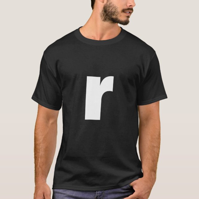 Letter R lower case alphabet spell words Initial t T-Shirt (Front)