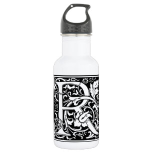 Letter R Mediaeval Monogram Art Nouveau 532 Ml Water Bottle