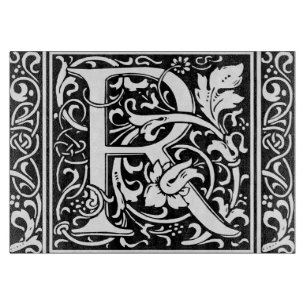 Letter R Mediaeval Monogram Art Nouveau Cutting Board