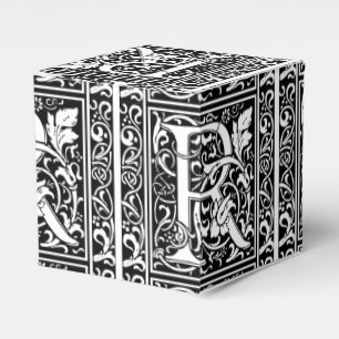 Letter R Mediaeval Monogram Art Nouveau Favour Box