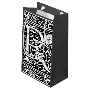 Letter R Mediaeval Monogram Art Nouveau Small Gift Bag