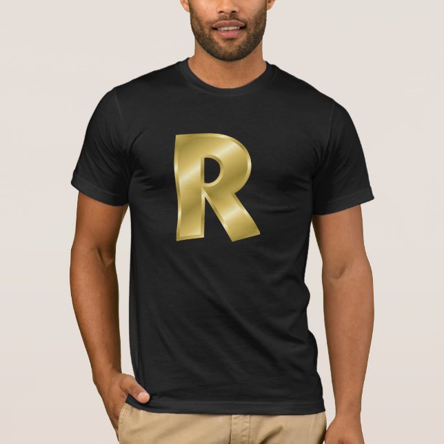 Letter R Men's Basic Bella Canvas T-Shirt (Front)