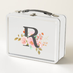 Letter R Metal Lunch Box