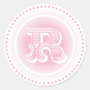 Letter R Monogram Stickers