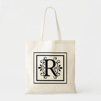 Letter R Monogram Tote Bag