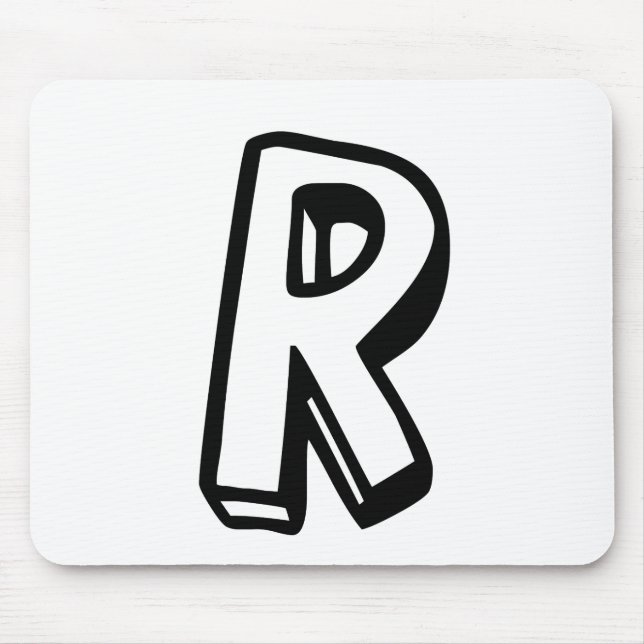 Letter R Mouse Mat (Front)