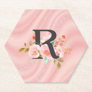 Letter R Paper Coaster