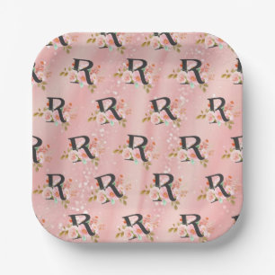 Letter R Paper Plate