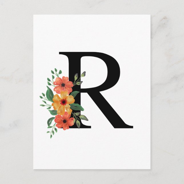 Letter R Postcard (Front)