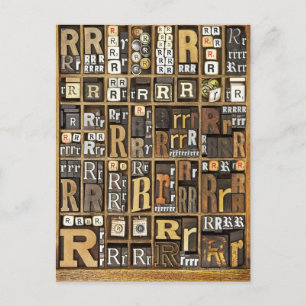 Letter R Postcard