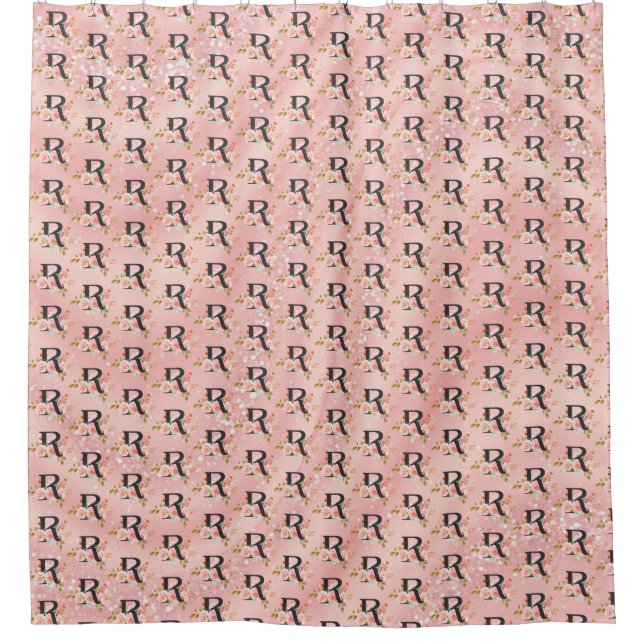 Letter R Shower Curtain (Front)