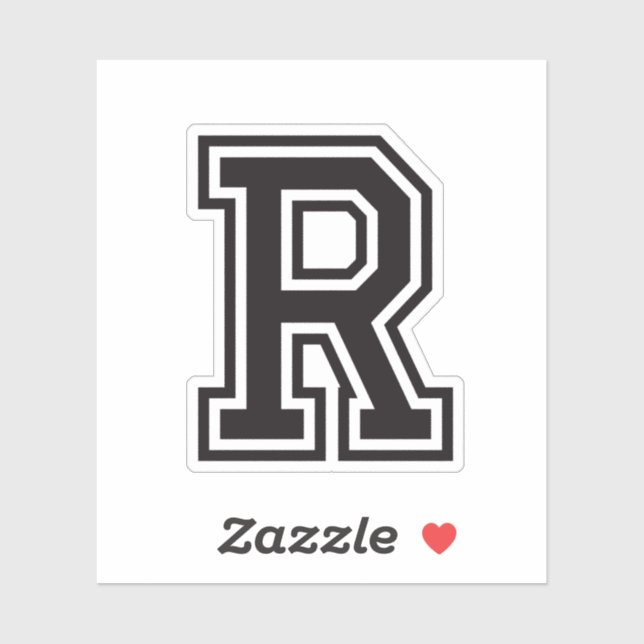 Letter R sporty college font alphabet (Sheet)