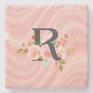 Letter R Stone Coaster