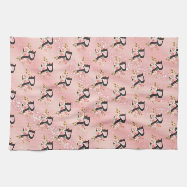 Letter R Tea Towel (Horizontal)