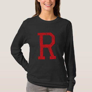 Letter R Uppercase Alphabet Initial Classic School T-Shirt