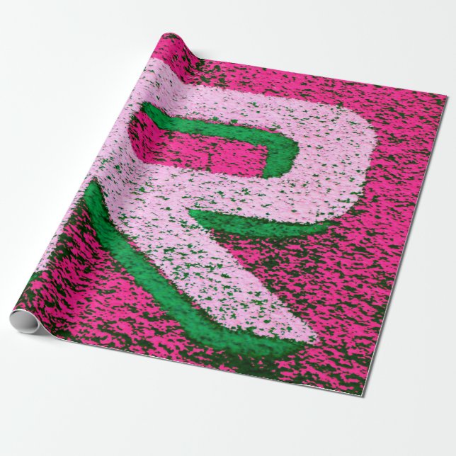Letter r wrapping paper (Unrolled)