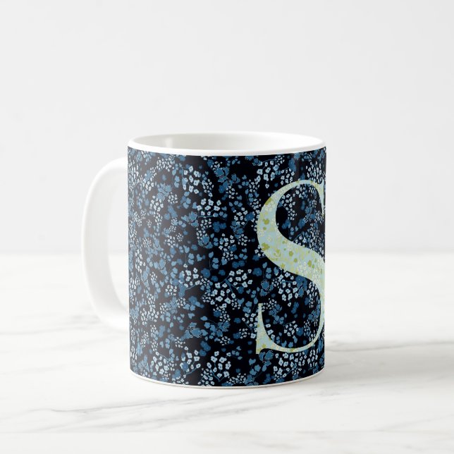 Letter S blue and green liberty Coffee Mug (Front Left)