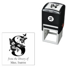 Letter S Butterfly Monogram From the Library Of