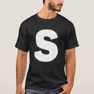 Letter S Capital Alphabet Monogram Initial T-Shirt