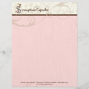 Letter S  Cupcake Business Letterhead