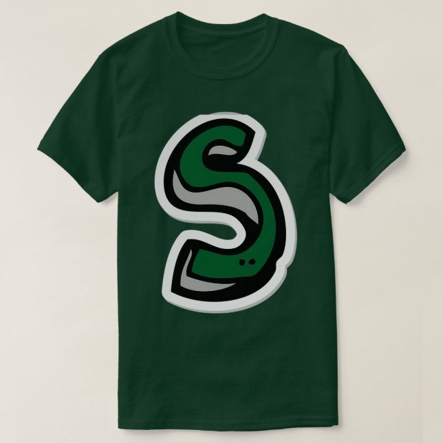 Letter S for Slithering Serpent Snake T-Shirt (Design Front)