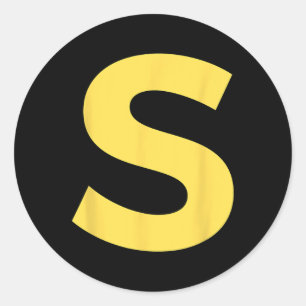 Letter S Funny Group Matching Halloween Costume Classic Round Sticker