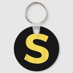 Letter S Funny Group Matching Halloween Costume Key Ring