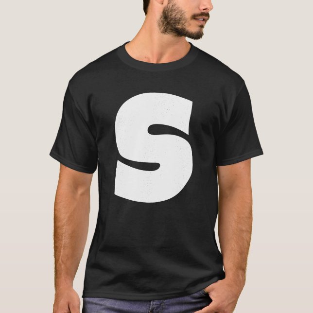 Letter S Lower Case Alphabet Matching ABC for Hall T-Shirt (Front)