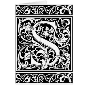 Letter S Mediaeval Monogram Art Nouveau