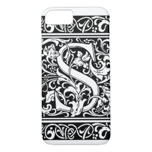 Letter S Mediaeval Monogram Art Nouveau iPhone 8/7 Case